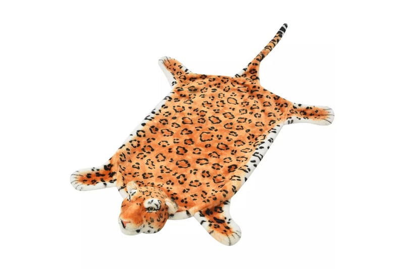 Leopardtæppe I Plys 139 Cm Brun - Brun - Tekstiler - Børnetekstiler - Børnetæpper