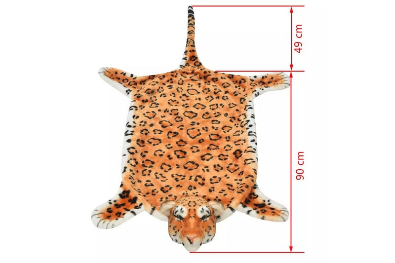 Leopardtæppe I Plys 139 Cm Brun - Brun - Tekstiler - Børnetekstiler - Børnetæpper