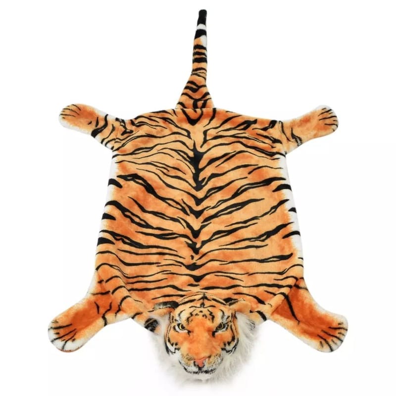 Tigertæppe Plys 144 Cm Brun - Brun - Tekstiler - Børnetekstiler - Børnetæpper