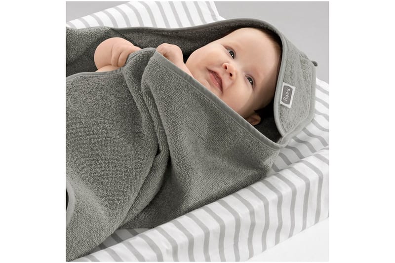 Babycape Basic 75 x 75 cm 2-Pack Grå - Tekstiler - Børnetekstiler