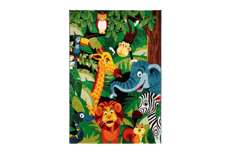 Dovie Børnetæppe 120x170 cm Jungle - Flerfarvet - Børnetæpper