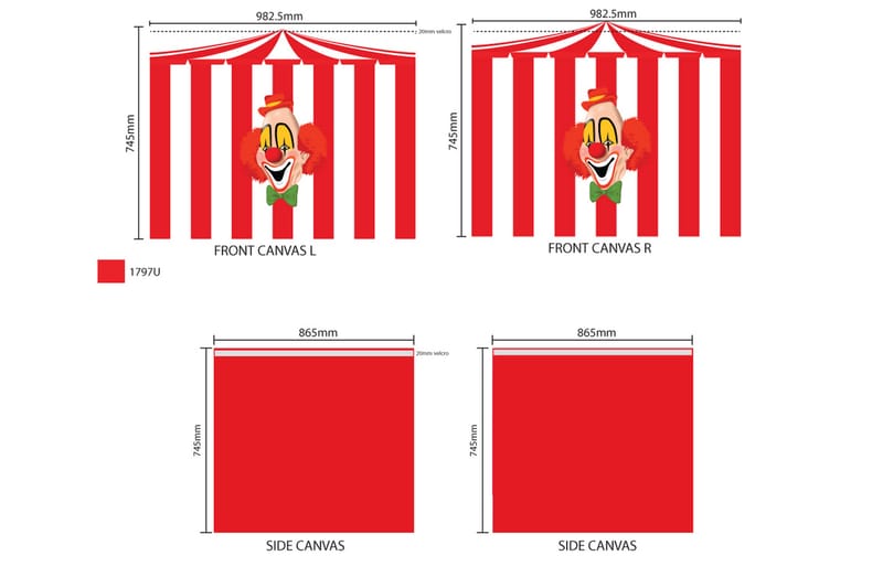Export Sengegardin Cirkus - Børnegardiner - Børnetekstiler
