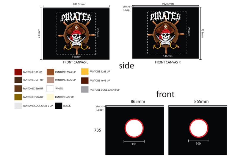 Export Sengegardin Pirates - Børnegardiner - Børnetekstiler