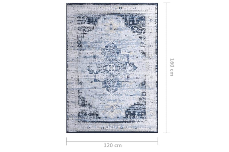 Gulvtæppe med tryk 120x160 cm stof flerfarvet - Flerfarvet - Tekstiler - Børnetekstiler - Børnetæpper