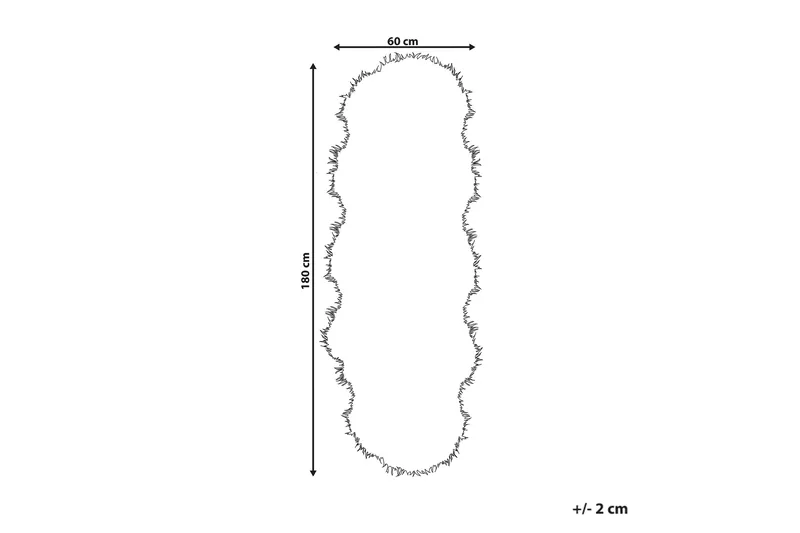 Mamungari Fåreskind 60x180 cm - Sort - Tekstiler - Tæpper - Pels & skindtæpper - Fåreskind