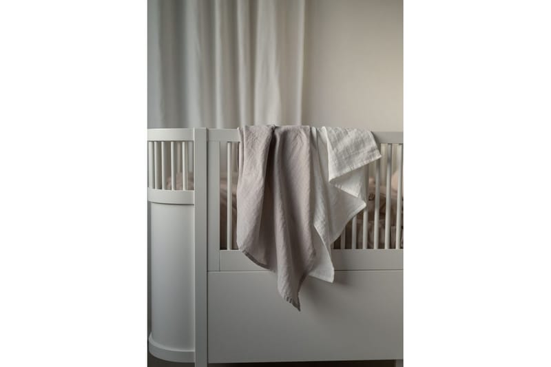 Muslinwrap 2-Pak - Hvid/Grå (70 x 70 cm) - Tekstiler - Pude & plaid - Tæpper & plaider
