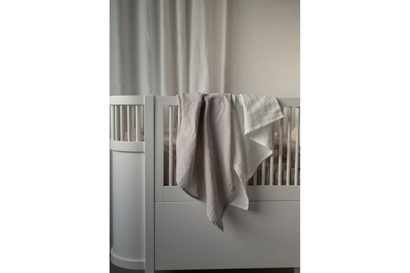 Muslinwrap 2-Pak - Hvid/Grå (110 x 110 cm) - Tekstiler - Pude & plaid - Tæpper & plaider