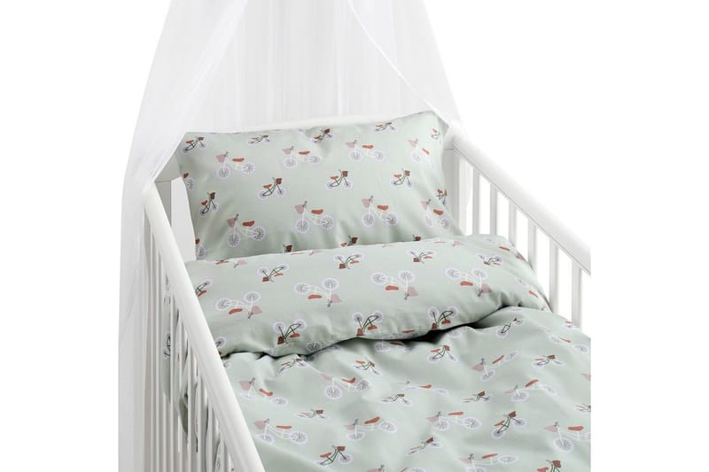 Sengesæt til Tremmeseng 2-Del Plingeling Grøn - Grøn - Tekstiler - Sengetøj - Dyne