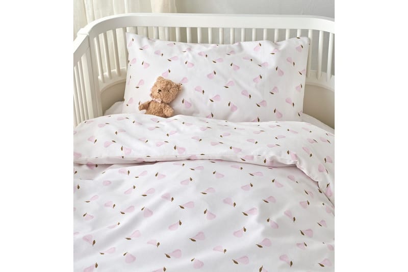 Sengesæt til Tremmeseng 2-Del Pæron Rosa - Lyserød - Tekstiler - Sengetøj - Sengesæt & dynesæt - Dynesæt enkeltseng