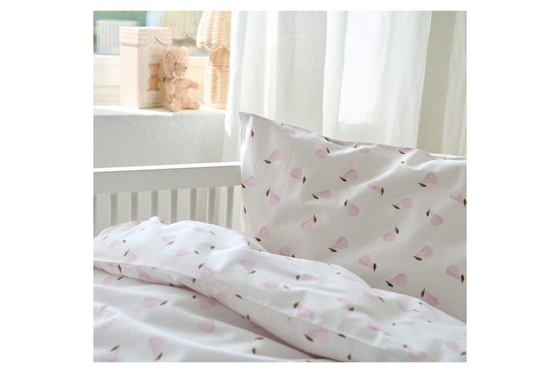 Sengesæt til Tremmeseng 2-Del Pæron Rosa - Lyserød - Tekstiler - Sengetøj - Dyne
