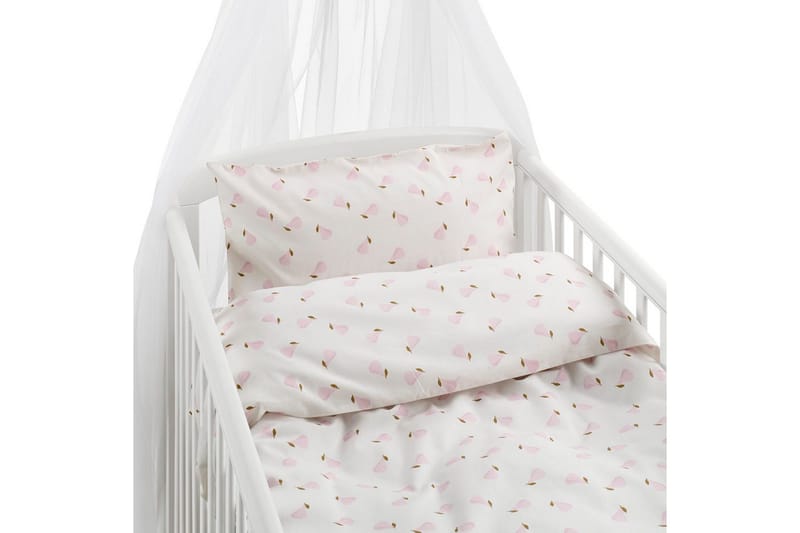 Sengesæt til Tremmeseng 2-Del Pæron Rosa - Lyserød - Tekstiler - Sengetøj - Dyne