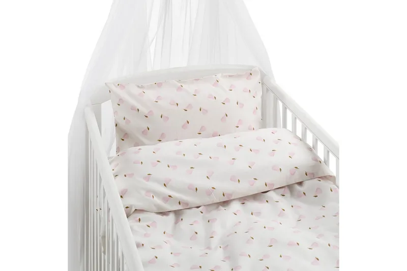 Sengesæt til Tremmeseng 2-Del Pæron Rosa - Lyserød - Tekstiler - Sengetøj - Sengesæt & dynesæt - Dynesæt enkeltseng