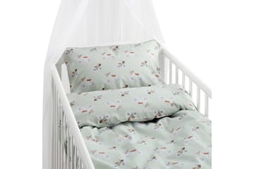 Sengesæt til Tremmeseng 2-Del Plingeling Grøn