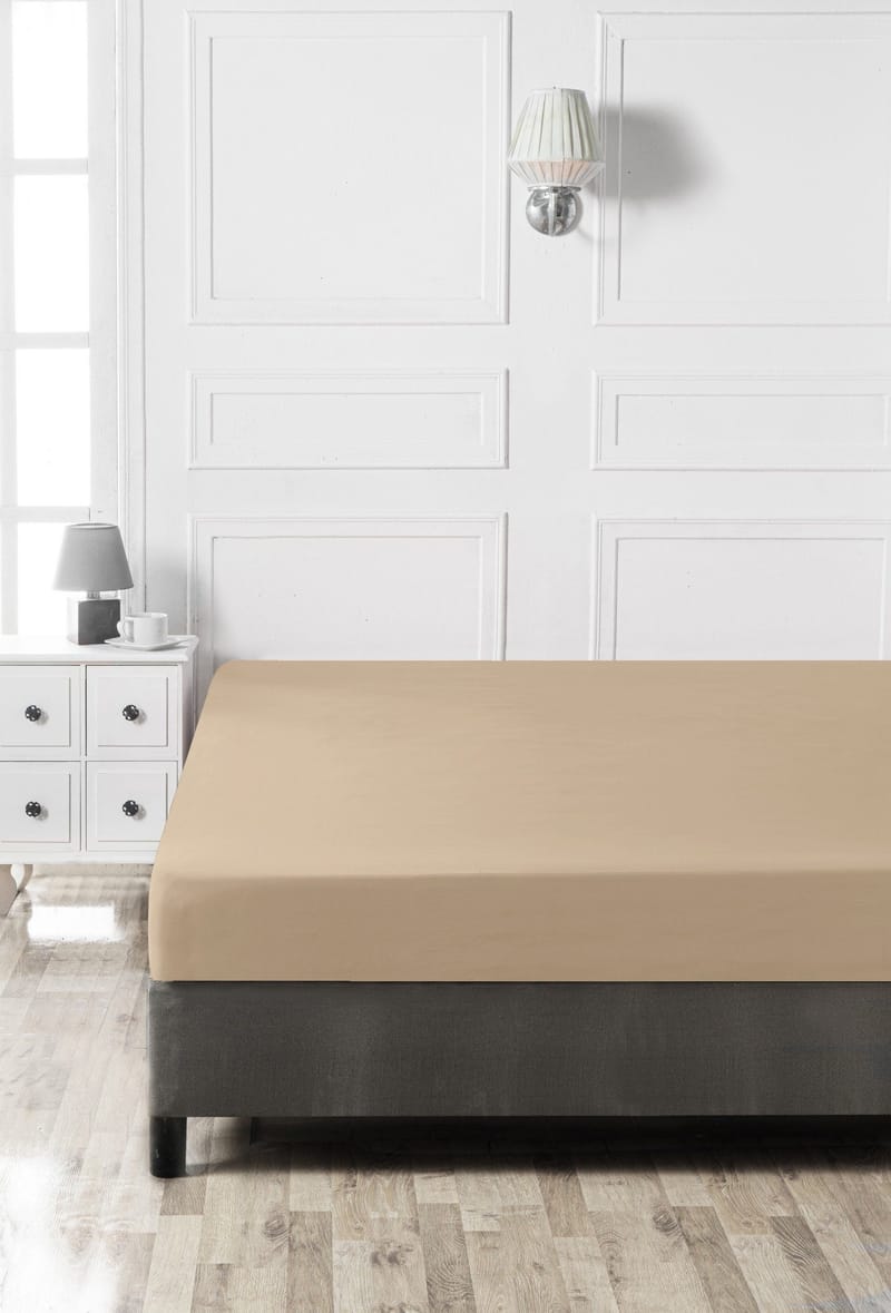 Kiyohiko faconlagen 140x190 cm - Beige - Tekstiler - Børnetekstiler - Sengetøj til børn - Tremmeseng sengetøj - Lagen tremmeseng