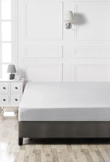 Lorysen faconlagen 140x200 cm - Grå - Tekstiler - Børnetekstiler - Sengetøj til børn - Tremmeseng sengetøj - Lagen tremmeseng