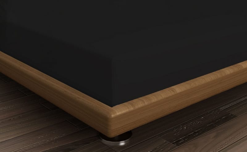 Manchan faconlagen 140x190 cm - Sort - Tekstiler - Børnetekstiler - Sengetøj til børn - Tremmeseng sengetøj - Lagen tremmeseng