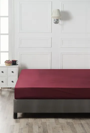 Talvenis faconlagen 140x190 cm - M ørkerød - Tekstiler - Børnetekstiler - Sengetøj til børn - Tremmeseng sengetøj - Lagen tremmeseng