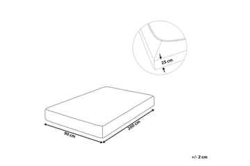 Udlagen Hofuf Beige, 90x200 cm - Beige, 90x200 cm - Tekstiler - Sengetøj - Lagen - Faconsyet lagen