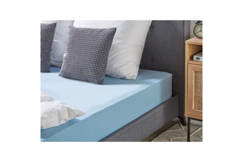 Udlagen Hofuf Blå, 90x200 cm - Blå, 90x200 cm - Tekstiler - Sengetøj - Lagen - Faconsyet lagen