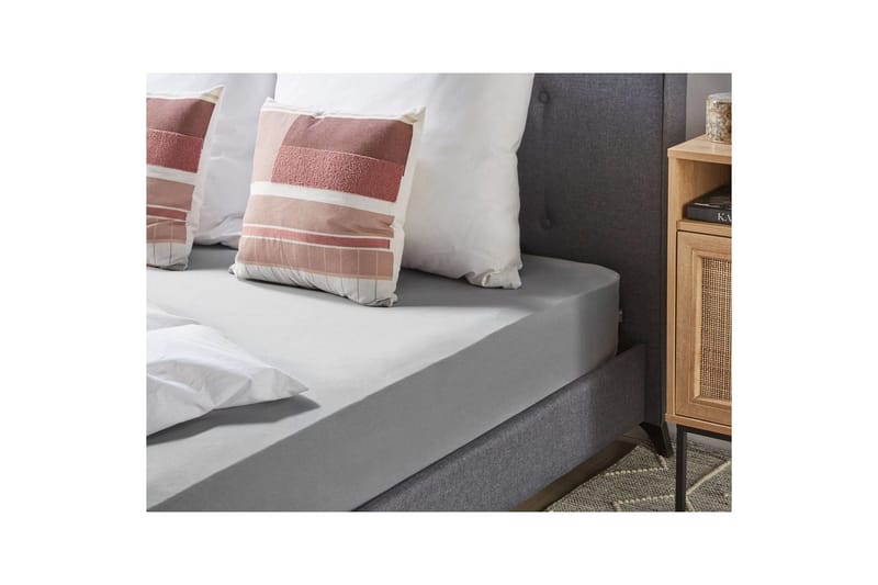 Udlagen Hofuf Grå, 140x200 cm - Grå, 140x200 cm - Tekstiler - Sengetøj - Lagen - Faconsyet lagen