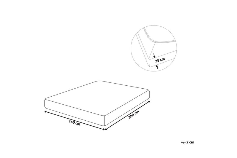Udlagen Hofuf Sort, 160x200 cm - Sort, 160x200 cm - Tekstiler - Sengetøj - Lagen - Faconsyet lagen