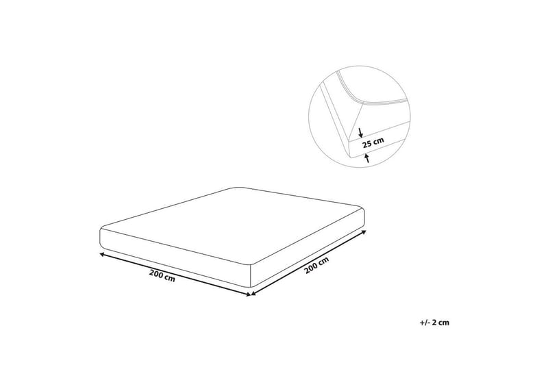 Udlagen Hofuf Sort, 200x200 cm - Sort, 200x200 cm - Tekstiler - Sengetøj - Lagen - Faconsyet lagen