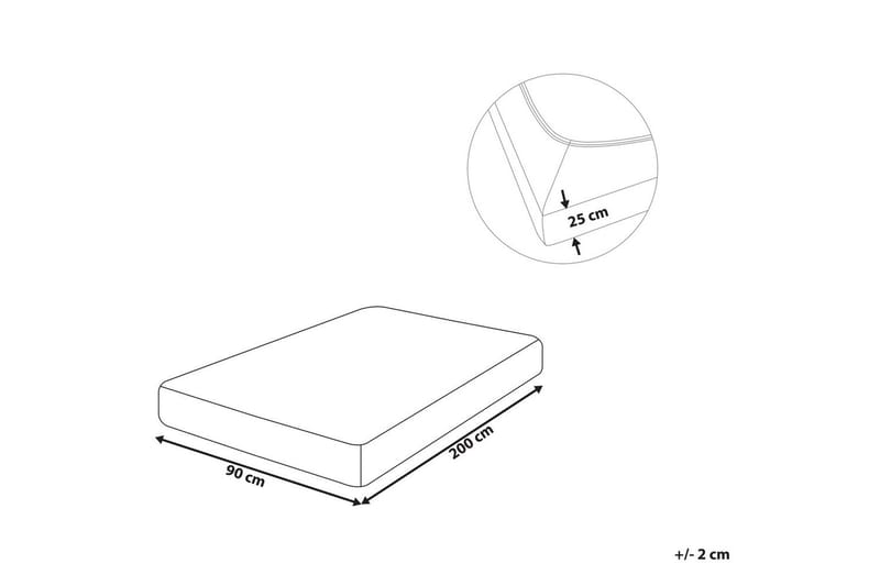 Udlagen Hofuf Sort, 90x200 cm - Sort, 90x200 cm - Tekstiler - Sengetøj - Lagen - Faconsyet lagen