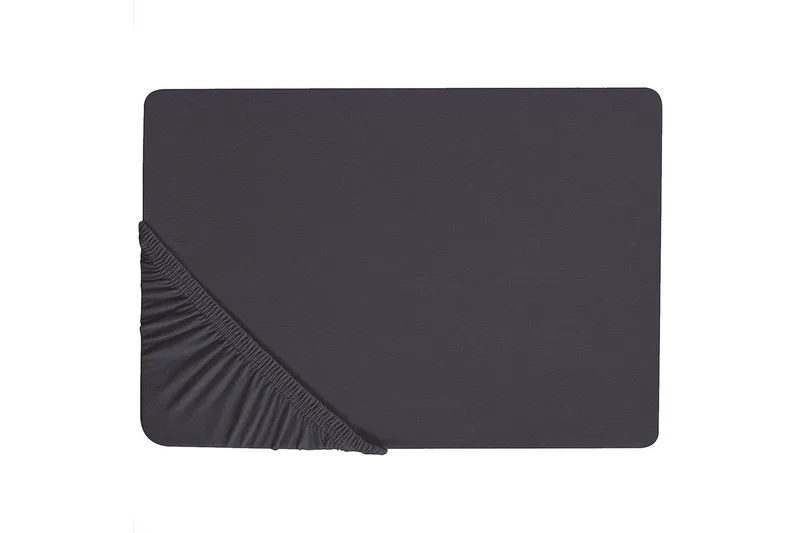 Udlagen Hofuf Sort, 90x200 cm - Sort, 90x200 cm - Tekstiler - Sengetøj - Lagen - Faconsyet lagen