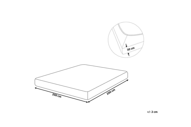 Udlagen Janbu Beige, 200x200 cm - Beige, 200x200 cm - Tekstiler - Sengetøj - Lagen - Faconsyet lagen