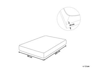 Udlagen Janbu Beige, 90x200 cm - Beige, 90x200 cm - Tekstiler - Sengetøj - Lagen - Faconsyet lagen