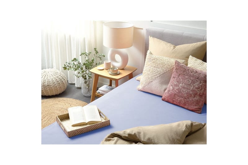 Udlagen Janbu Lys blå, 200x200 cm - Lys blå, 200x200 cm - Tekstiler - Sengetøj - Lagen - Faconsyet lagen