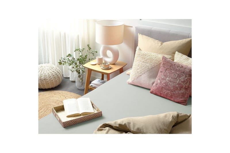 Udlagen Janbu Lys grøn, 140x200 cm - Lys grøn, 140x200 cm - Tekstiler - Sengetøj - Lagen - Faconsyet lagen