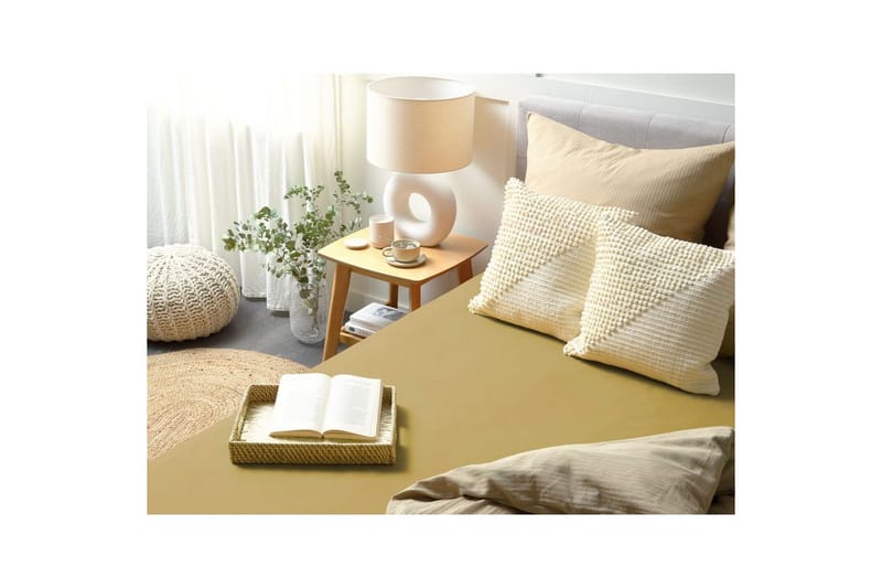 Udlagen Janbu Olivengrøn, 160x200 cm - Olivengrøn, 160x200 cm - Tekstiler - Børnetekstiler - Sengetøj til børn - Tremmeseng sengetøj - Lagen tremmeseng