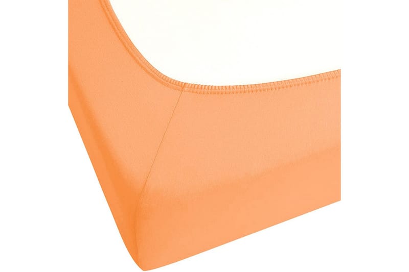 Udlagen Janbu Orange, 200x200 cm - Orange, 200x200 cm - Tekstiler - Sengetøj - Lagen - Faconsyet lagen
