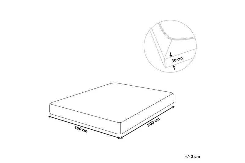 Udlagen Janbu Sort, 180x200 cm - Sort, 180x200 cm - Tekstiler - Sengetøj - Lagen - Faconsyet lagen
