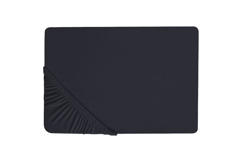 Udlagen Janbu Sort, 200x200 cm - Sort, 200x200 cm - Tekstiler - Sengetøj - Lagen - Faconsyet lagen