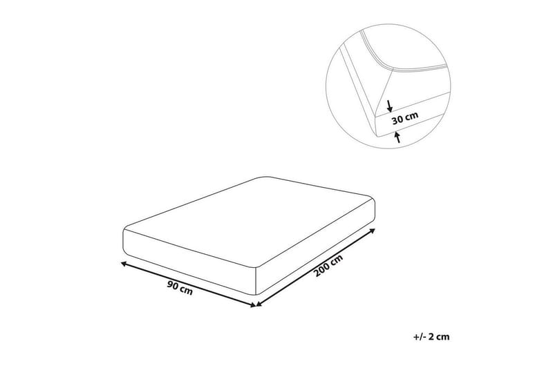 Udlagen Janbu Sort, 90x200 cm - Sort, 90x200 cm - Tekstiler - Sengetøj - Lagen - Faconsyet lagen