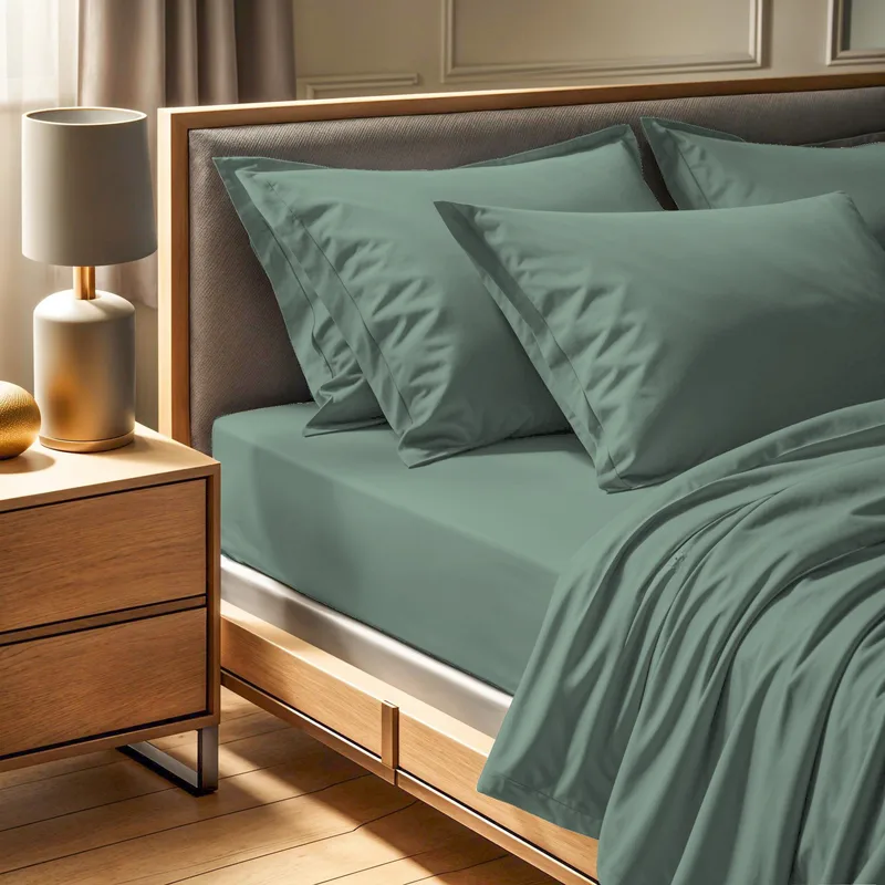 Veyloren faconlagen 140x200 cm - Grøn - Tekstiler - Børnetekstiler - Sengetøj til børn - Tremmeseng sengetøj - Lagen tremmeseng