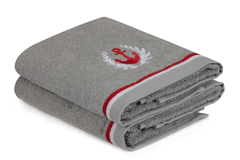 Ashburton Håndklæde 2-pak - Grå - Håndklæder