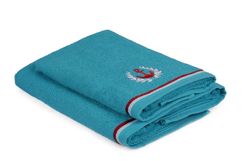 Ashburton Håndklæde 2-pak - Turkis - Håndklæder