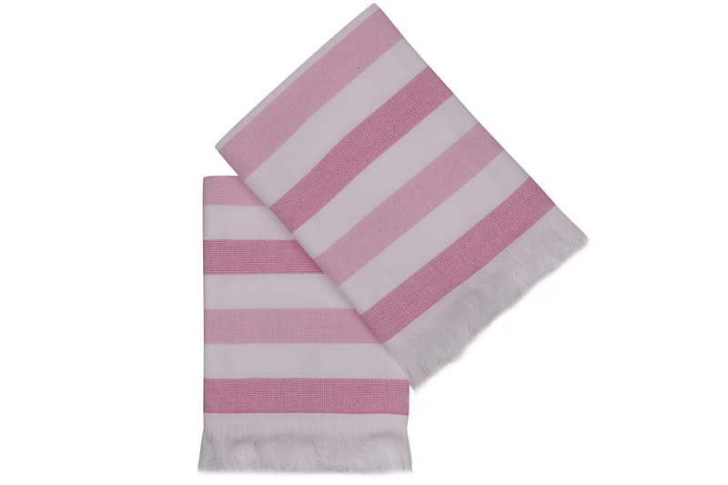 Ashburton Håndklæde 2-pak - Lyserød/Hvid - Håndklæder