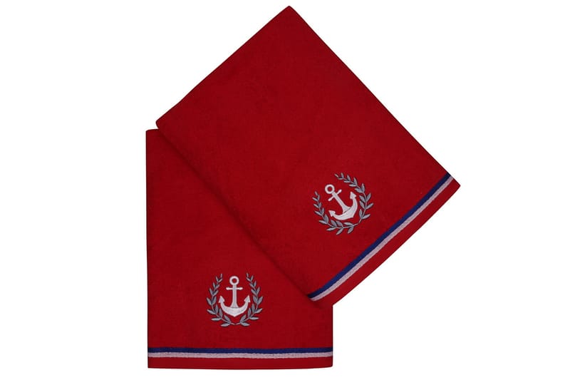 Ashburton Badehåndklæde 2-pak - Rød - Badehåndklæder - Strandhåndklæde & strandlagen