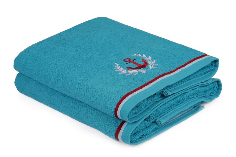 Ashburton Badehåndklæde 2-pak - Turkis - Badehåndklæder - Strandhåndklæde & strandlagen