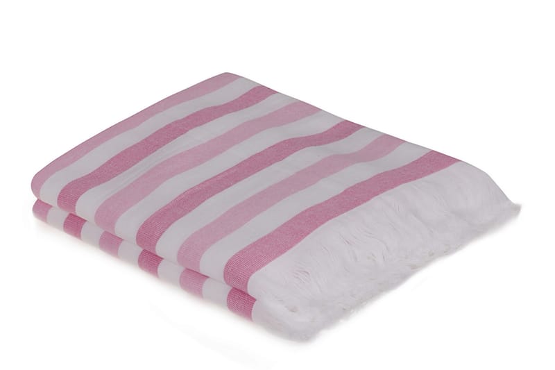 Ashburton Strandhåndklæde 2-pak - Lyserød/Hvid - Badehåndklæder - Strandhåndklæde & strandlagen