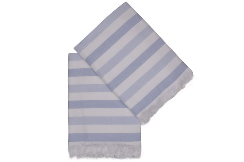 Ashburton Strandhåndklæde 2-pak - Blå/Hvid - Badehåndklæder - Strandhåndklæde & strandlagen