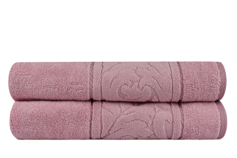 Hobby Badehåndklæde 70x140 cm 2-pak - Lyserød - Tekstiler - Badetekstiler - Badehåndklæder
