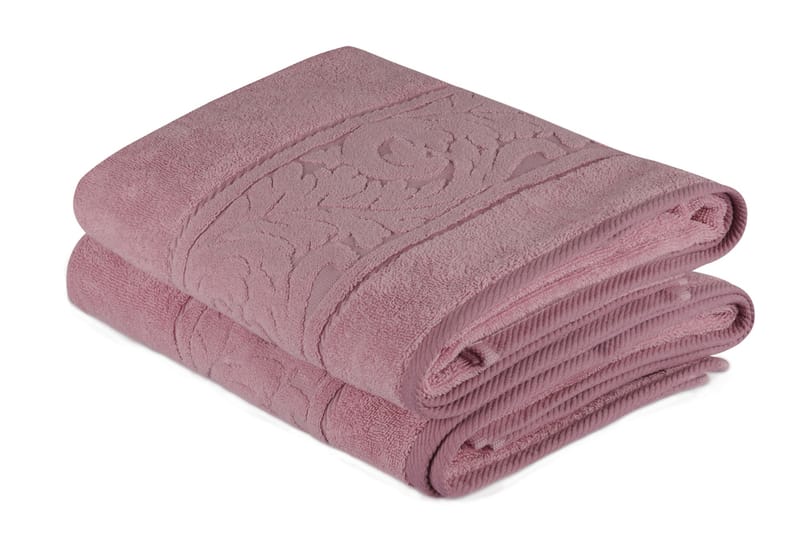 Hobby Badehåndklæde 70x140 cm 2-pak - Lyserød - Tekstiler - Badetekstiler - Badehåndklæder