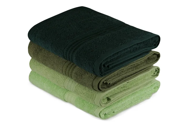 Hobby Badehåndklæde 70x140 cm 4-pak, Grøn