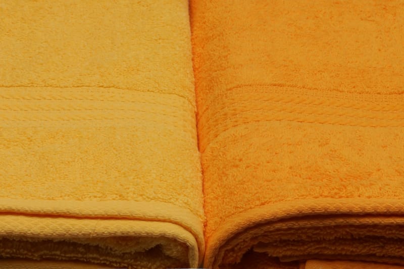 Hobby Badehåndklæde 70x140 cm 4-pak - Gul/Orange - Tekstiler - Badetekstiler - Badehåndklæder
