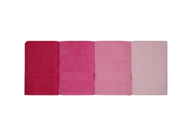 Hobby Badehåndklæde 70x140 cm 4-pak - Lyserød - Stort badelagen - Badehåndklæder - Strandhåndklæde & strandlagen